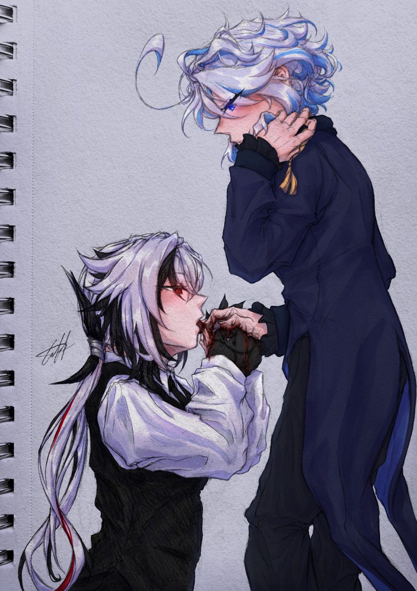 CharredHoney's tweet image. Finally finished my final raffle prize—had the joy of drawing #Arlefuri for @erispawnsible!! Tysm Eris for all the support you’ve shown me over the years!! 🥹💕