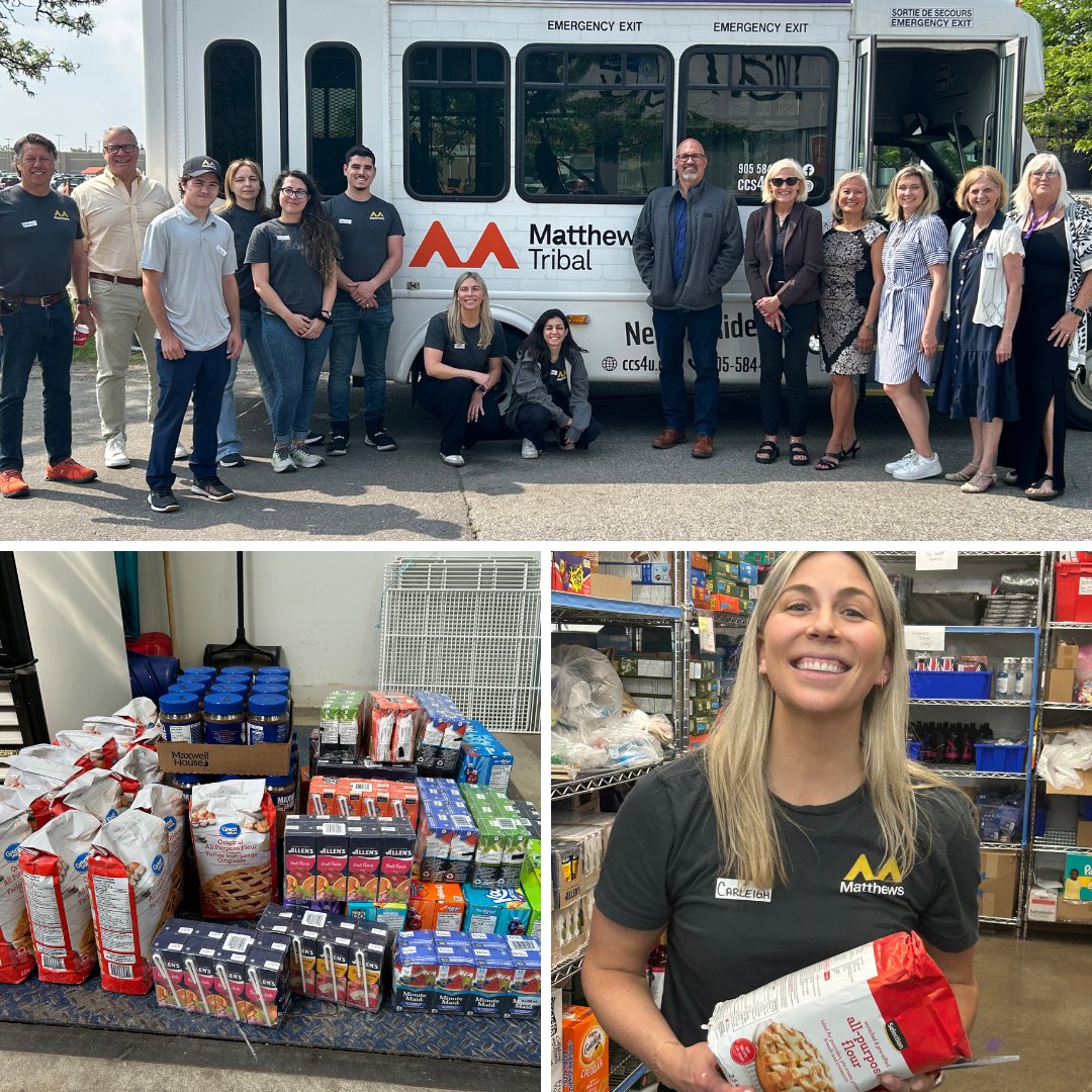 Aprons on, hearts full! Big thanks to our friends at Matthews Tribal for bringing the heat (and heart!) to the CCS' Exchange food bank kitchen. From sorting donations to whipping up ratatouille and apple crisp, your #volunteer power was on full display! #GivingBack #Caledon