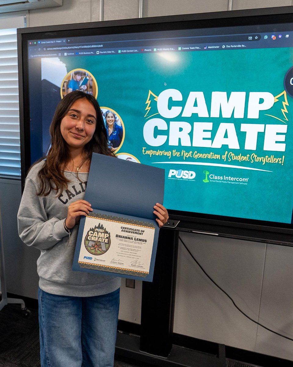 Porterville Unified School District is launching student content creator teams at six high schools next year, and they kicked things off this summer with an innovative weeklong training program, called Camp Create. 

Check it out: trst.in/7U1R2Q

📸: @portervilleusd