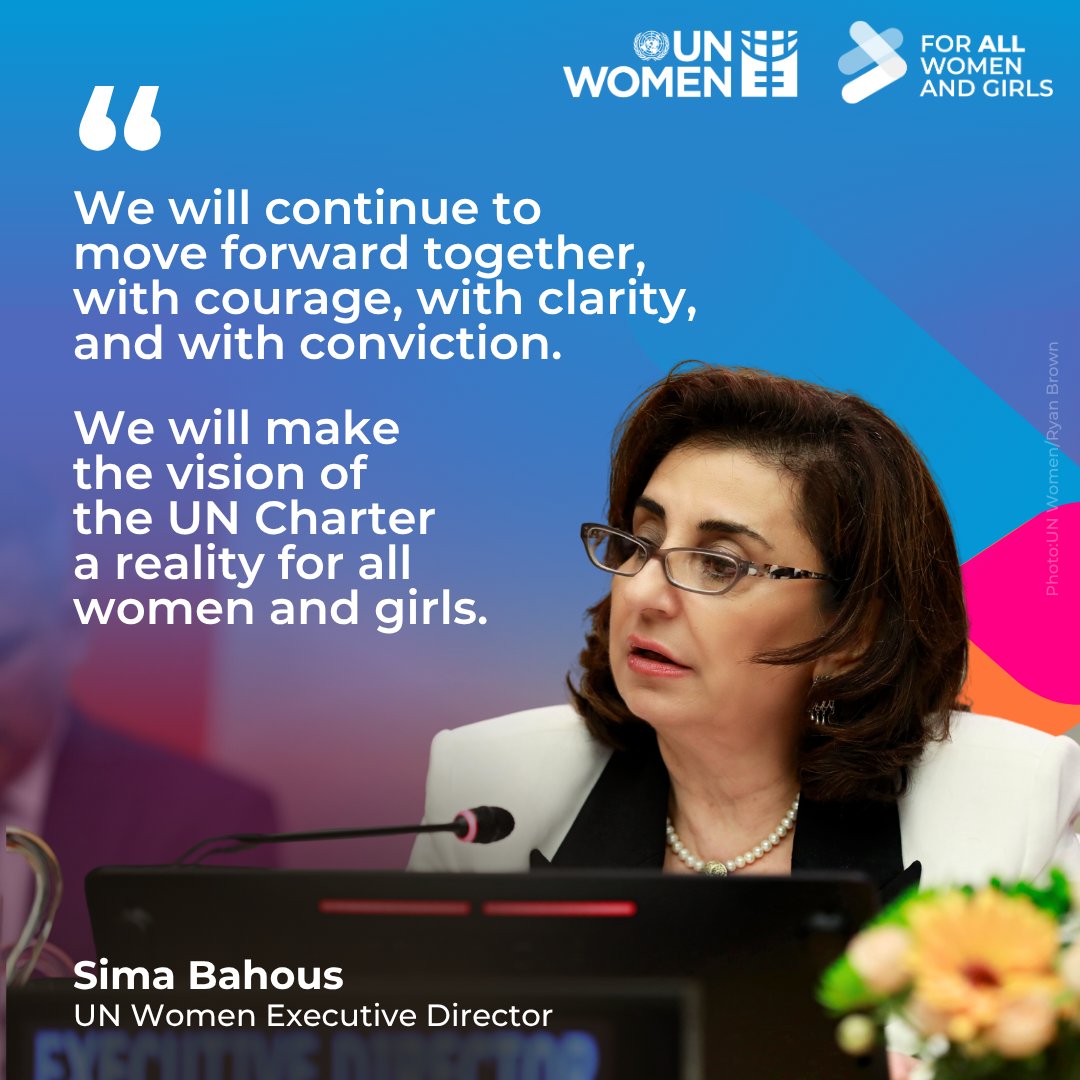 UN Women (@un_women) on Twitter photo As we closed the annual session of our <a href="/unwomenboard/">UN-Women Executive Board</a>, we thanked Member States for their steadfast resolve and leadership.
Together we move forward—with clarity, courage and a shared purpose to deliver #ForAllWomenAndGirls.
<a href="/unwomenchief/">Sima Bahous</a>’s full remarks unwo.men/Oypv50WcxON As we closed the annual session of our <a href="/unwomenboard/">UN-Women Executive Board</a>, we thanked Member States for their steadfast resolve and leadership.
Together we move forward—with clarity, courage and a shared purpose to deliver #ForAllWomenAndGirls.
<a href="/unwomenchief/">Sima Bahous</a>’s full remarks unwo.men/Oypv50WcxON