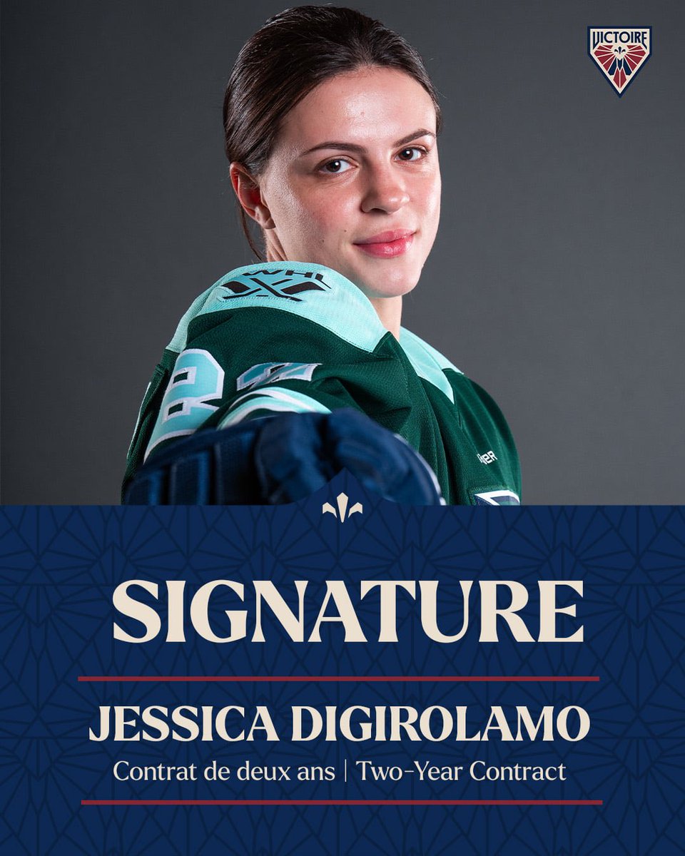 DiGi débarque à Montréal! DiGi has arrived in Montreal! 🫵
 
La défenseure Jess DiGirolamo signe un contrat de deux ans avec la Victoire de Montréal.
 
Defender Jess DiGirolamo has signed a two-year contract with the Montreal Victoire.
 
📰 bit.ly/449EpLy
