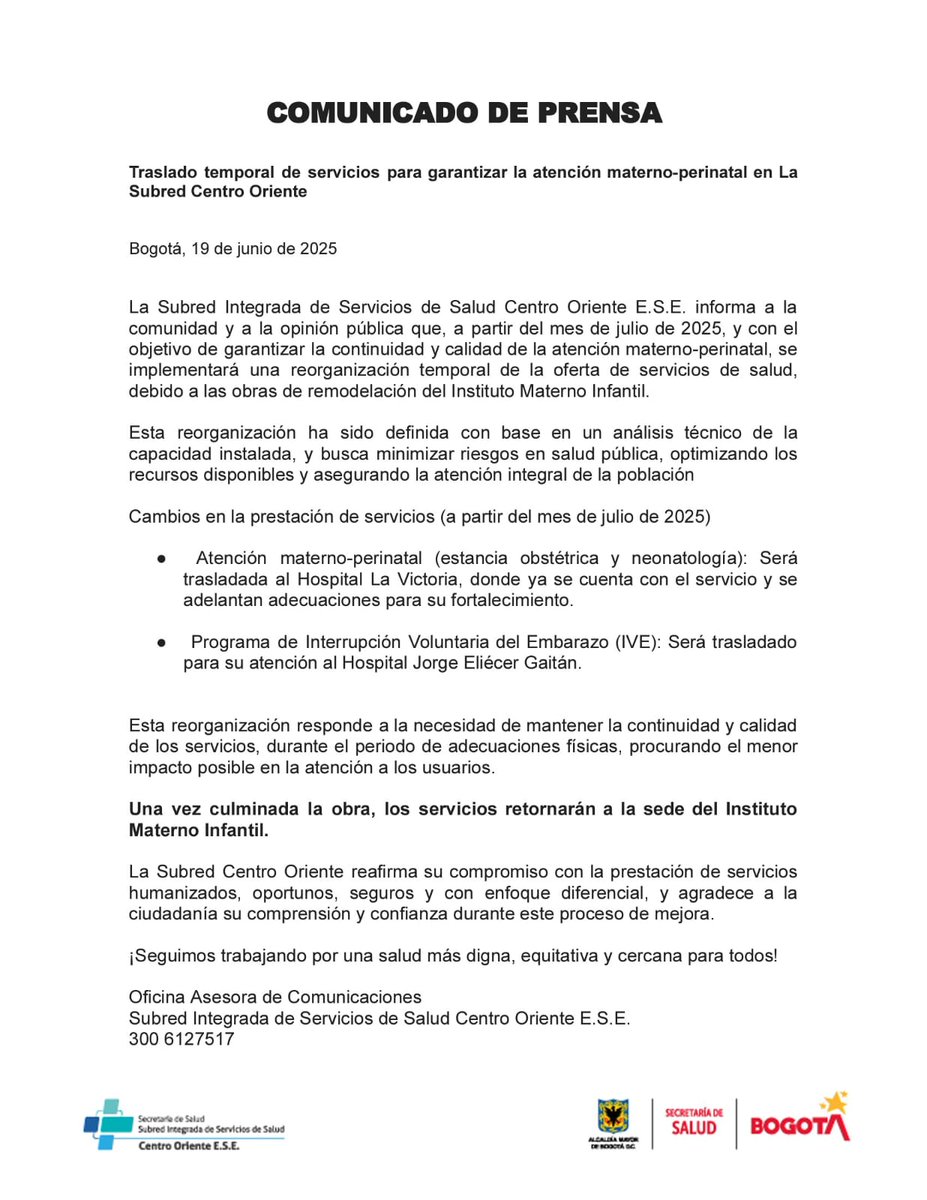 Subred Centro Oriente E.S.E (@subredcentroori) on Twitter photo 