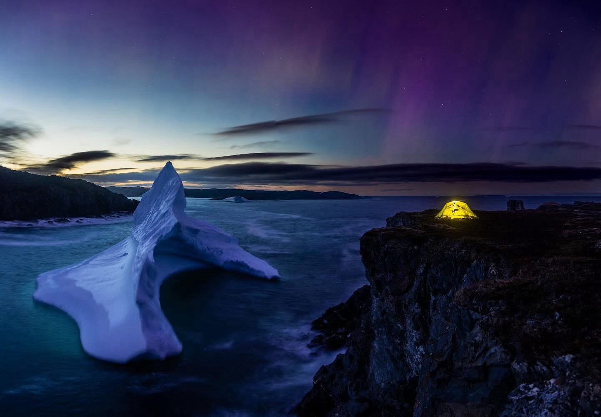 ✨ Where icebergs drift and light dances, there’s a stillness that stays with you. ✨                 #magicalmoments #naturelover #oceanviews #icebergs #travelphotography  #vikingtrail              📸 by Steve Sheppard
