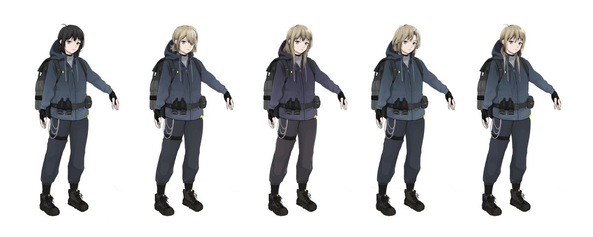 dannCMont's tweet image. Character design exercise - hairstyles