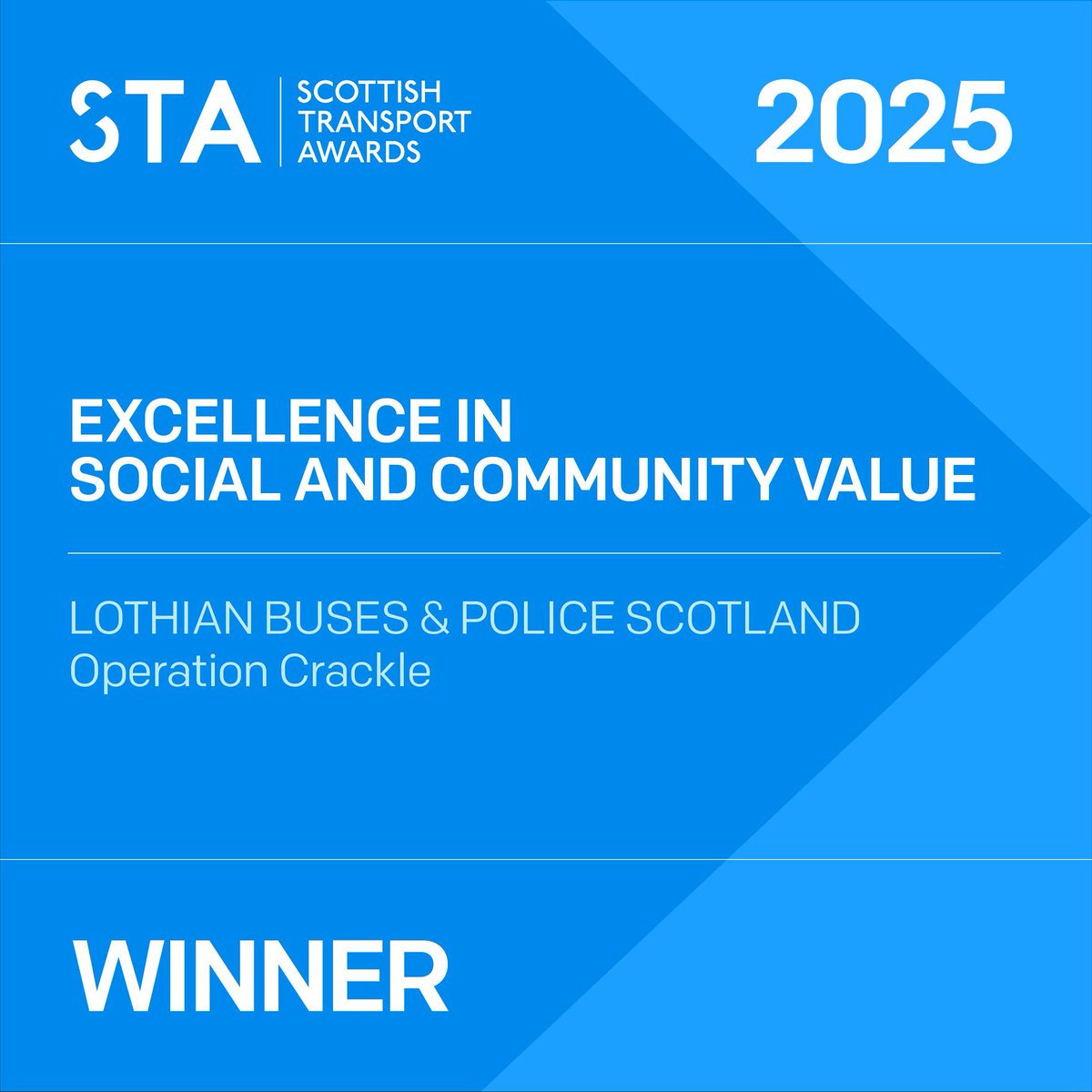 TransportTimes's tweet image. The inaugural Excellence in Social and Community Value award at the STAs25 goes to @on_lothianbuses &amp;amp; @PoliceScotland for Operation Crackle — recognising their partnership to improve safety and community confidence. Highly commended: Badenoch &amp;amp; Strathspey Community ConnXions