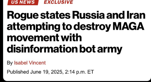 Russia and Iran attempting to destroy MAGA movement with disinformation bot army, per NYP
