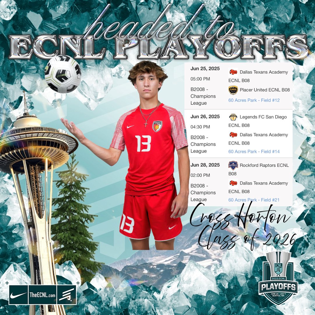 CrossHorton2026's tweet image. Seattle and ECNL playoffs…. We are coming for ya💪❤️⚽️
@DallasTexans08B
@TheDallasTexans
@DTexansSC
@ECNLboys
@TheSoccerWire
@TopDrawerSoccer
@PrepSoccer
@PrepSoccerTX
@CrossHorton2026