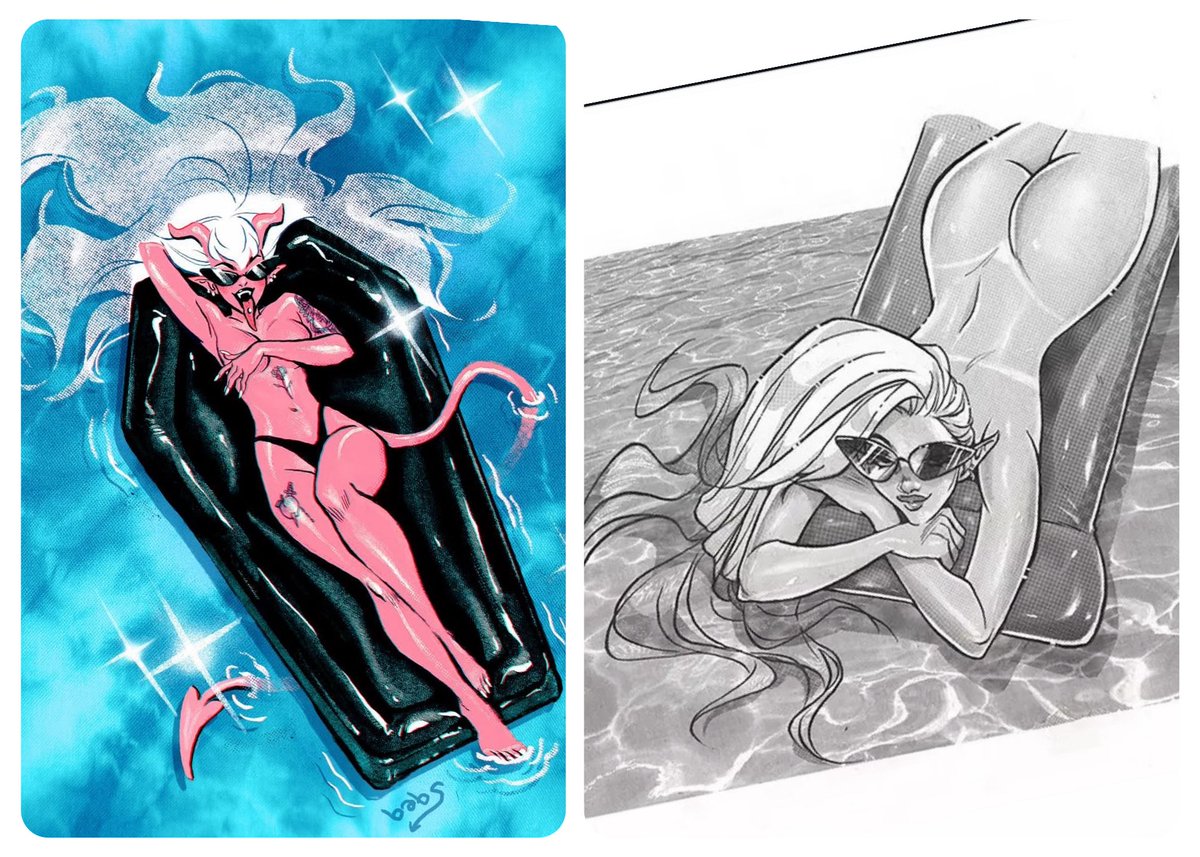 laneykiffsteals's tweet image. Wouldn’t be summer without @laneykiffdraws copying @babsdraws down to the background and textures. Absolutely pathetic. #laneykiffdraws #arttheft #laneykiffsteals