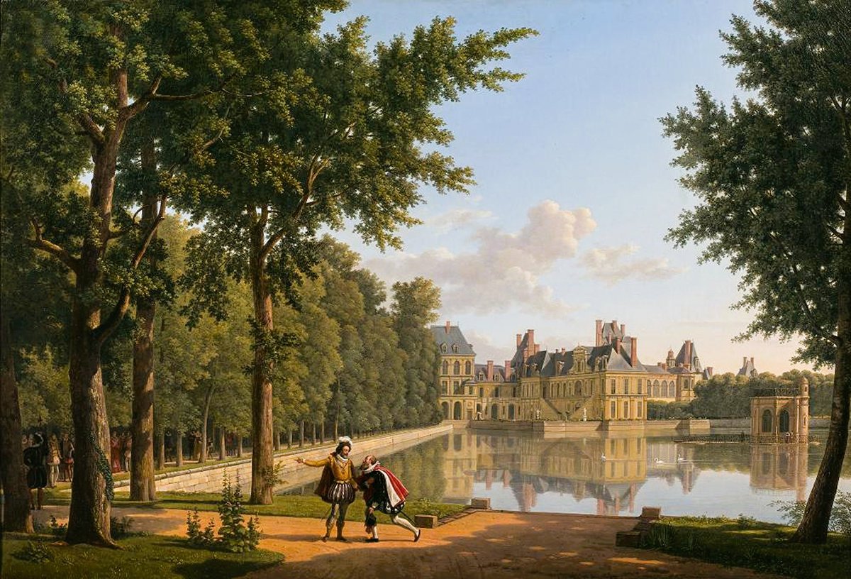 Henry VI and Sully before the Château Royal de Fontainebleau (1818), by Alexandre Louis Robert Millin du Perreux
