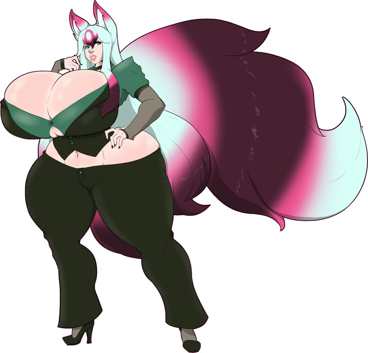 Was craving my old Kitsune look!~ I hope all you lovely people are willing to pack my gut!~ I am quite famished!~ Or you can try to swallow me down but that’s almost impossible!~