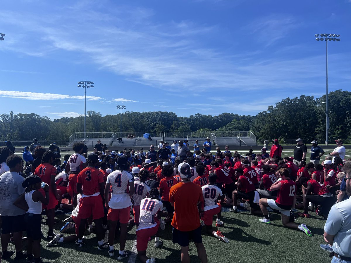 Great day of football today! Huge shoutout to the coaches and players of Albemarle, Jefferson Forest, Spotswood, William Fleming, Appomattox and Chatham for joining our 7 on 7/ Big Man Challenge. A lot of great competition all around. Season’s around the corner! #Pioneers