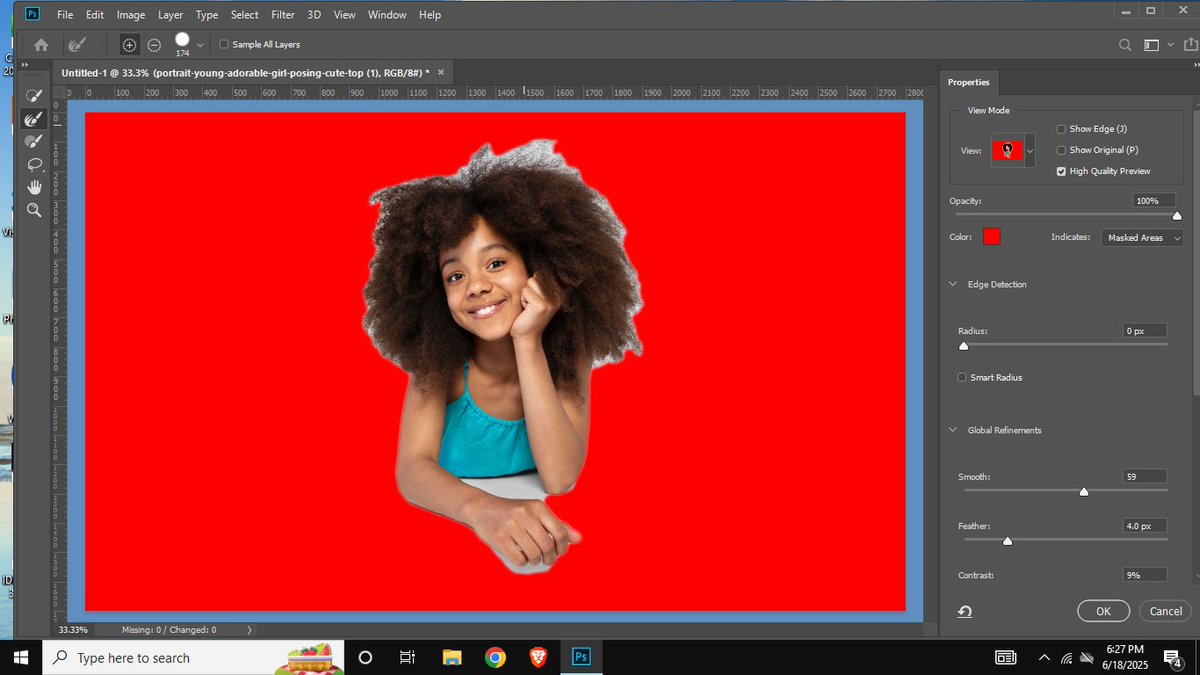 Juliet1856952's tweet image. #LEARNINGPHOTOSHOP Out of curiosity I found out that when the background of an image is removed, the Background color most times remain in the picture especially an image with hairs. So I learnt how to erase it today!
1st slide is the affected image 
2nd slide the one I worked on