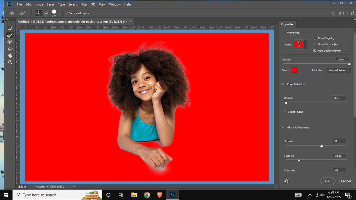 Juliet1856952's tweet image. #LEARNINGPHOTOSHOP Out of curiosity I found out that when the background of an image is removed, the Background color most times remain in the picture especially an image with hairs. So I learnt how to erase it today!
1st slide is the affected image 
2nd slide the one I worked on