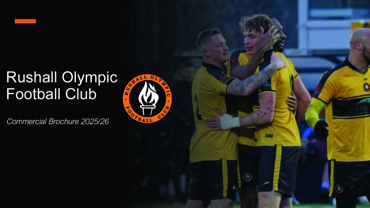 Rushall Olympic FC (@rofcofficial) on Twitter photo 🟠COMMERCIAL BROCHURE | Our 2025/26 Commercial Brochure is available to download here: rofc.co.uk/filep_BlobStor…
We've got a range of packages which can be tailored to suit your needs
Find out more - contact Finley Deeley-Brewer via finleydb@rushallolympic.co.uk or 07784 617 307 🟠COMMERCIAL BROCHURE | Our 2025/26 Commercial Brochure is available to download here: rofc.co.uk/filep_BlobStor…
We've got a range of packages which can be tailored to suit your needs
Find out more - contact Finley Deeley-Brewer via finleydb@rushallolympic.co.uk or 07784 617 307