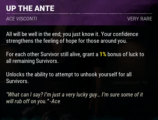 JKanzuki's tweet image. This nerf was so unjustified... It was allready a weak perk, now it's full on garbage even in the niche situations you would take it.
Now it dosn't help you atall, it just let's your team give up on first hook.