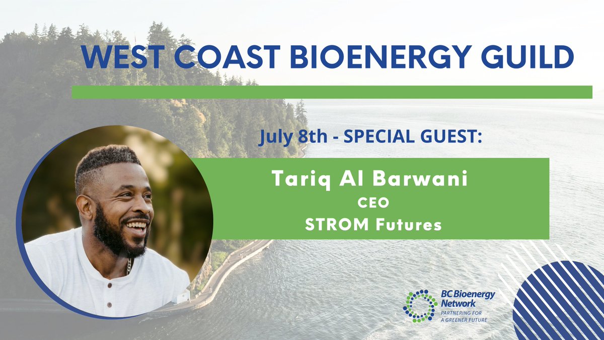 BC Bioenergy Network (BCBN) (@bcbioenergy) on Twitter photo ๐ข Join us July 8 at 11 AM PT for the West Coast Bioenergy Guild!
Featuring Tariq Al Barwani, CEO of <a href="/STROMFutures/">STROM|Futures</a>, on: "Understanding the BC OBPS & How to Monetize Your Credits"
๐ Register Today: us02web.zoom.us/meeting/registโฆ
๐ bcbioenergy.ca ๐ข Join us July 8 at 11 AM PT for the West Coast Bioenergy Guild!
Featuring Tariq Al Barwani, CEO of <a href="/STROMFutures/">STROM|Futures</a>, on: "Understanding the BC OBPS & How to Monetize Your Credits"
๐ Register Today: us02web.zoom.us/meeting/registโฆ
๐ bcbioenergy.ca