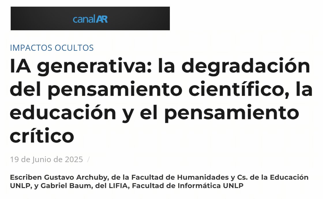 Saqueo, apropiación y explotación. Las bases del funcionamiento de los modelos de IA generativa también impactan en los espacios donde se construye el conocimiento colectivamente. Conocimiento que ahora «se convierte en insumo gratuito para mega-empresas privadas globales».