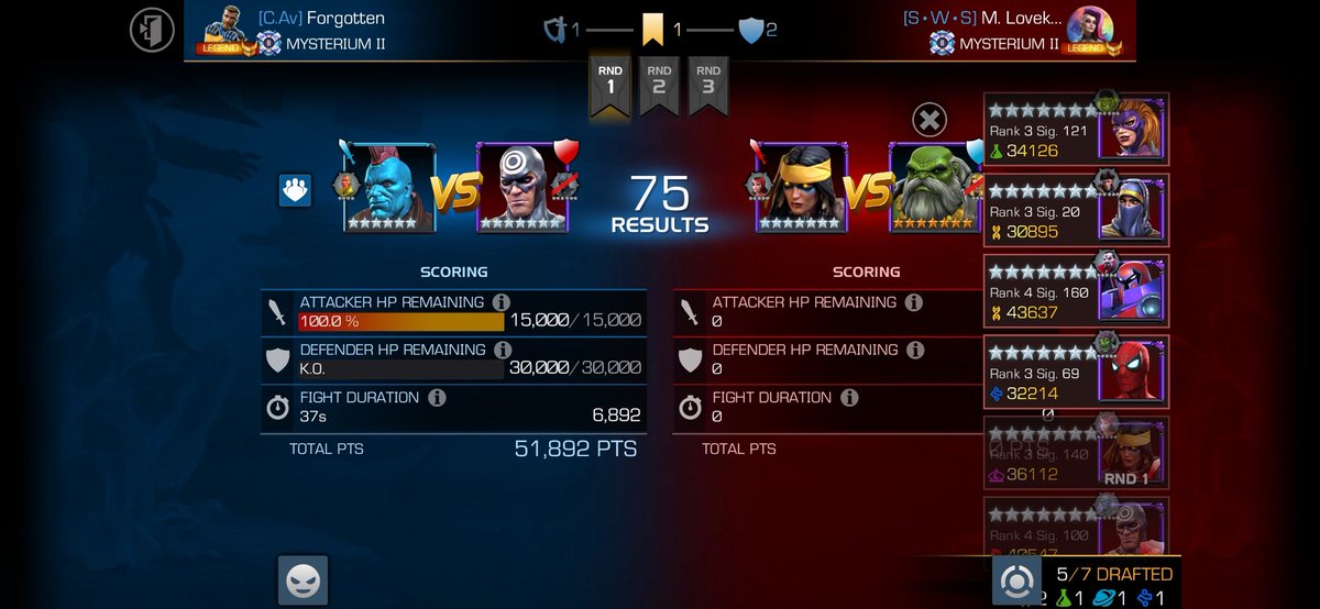 Forgotten_MCOC's tweet image. Being that random guy with a r5 ascended Yondu is nice.