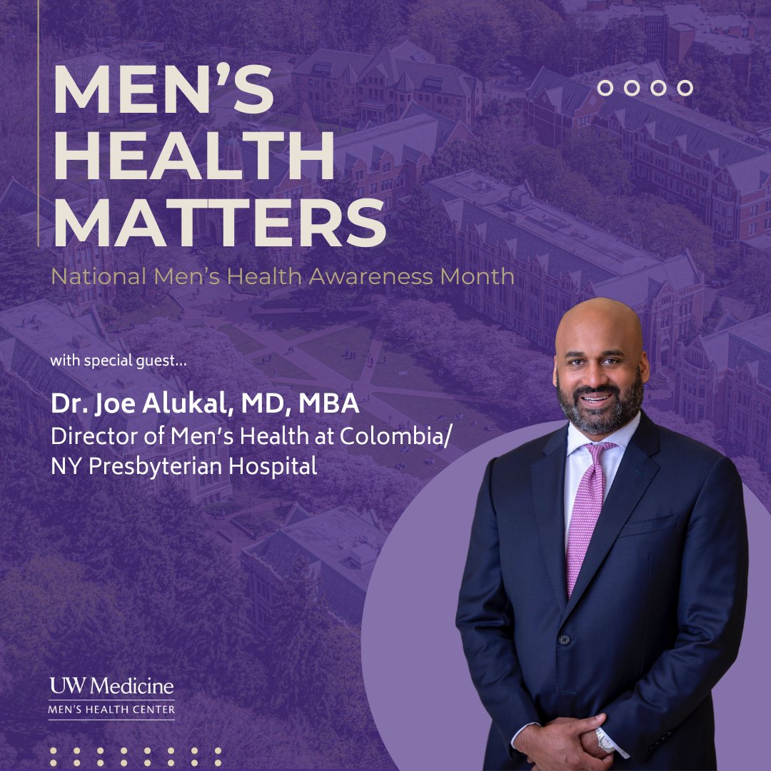 This month’s Men’s Health Matters features Dr. Ardeshir Alukal, <a href="/alukal/">Joseph Alukal</a>, of Columbia/NYP, sharing key insights for Men’s Health Awareness Month. Don’t miss this vital convo on men’s wellness. soundcloud.com/neil-scott-176…
#UWMensHealthMonth2025