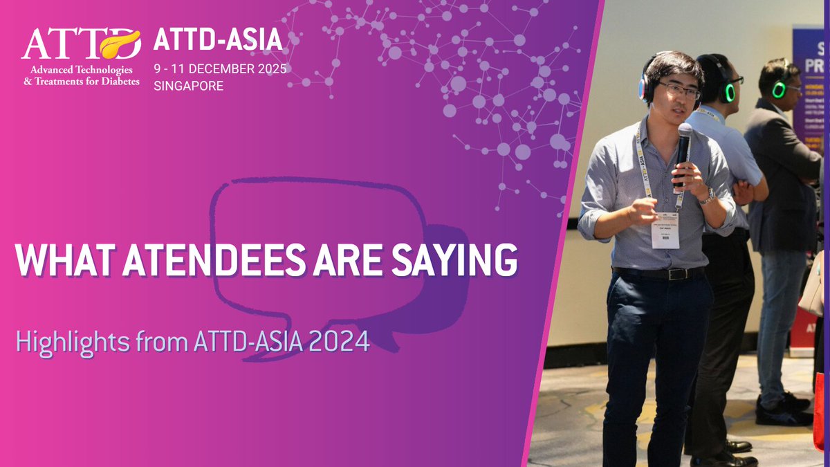 98% of ATTD-ASIA 2024 attendees saw improved professional performance.

ATTD-ASIA is designed by healthcare pros, for healthcare pros.

If you're passionate about better diabetes outcomes, don't miss #ATTDASIA25.

📅 9-11 Dec, Singapore
🔗 bit.ly/48RDxvz
 #DiabetesInAsia