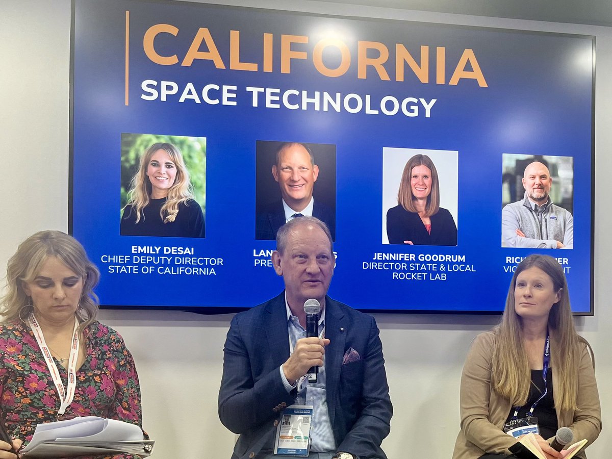 cmta's tweet image. CMTA President & CEO @lance_hastings wrapped up his time at #PAS25 by speaking on a panel about #California space tech and what's ahead.🔭⚙️ As tech moves us forward, manufacturers will play a vital role in the progress! See Lance's updates from the week: hubs.li/Q03sYQn70