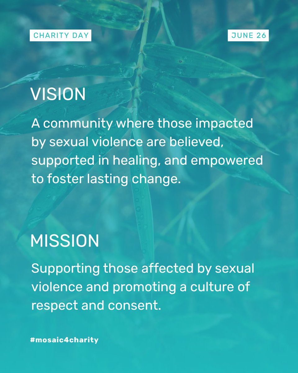 GetMosaicYeg's tweet image. Introducing the Sexual Assault Centre of Edmonton (SACE) as our Charity of the Month!
On June 26, 5% of all Mosaic sales and approved quotes will go toward @sacetalks.
#charityday #makeadifferenc #mosaic4charity