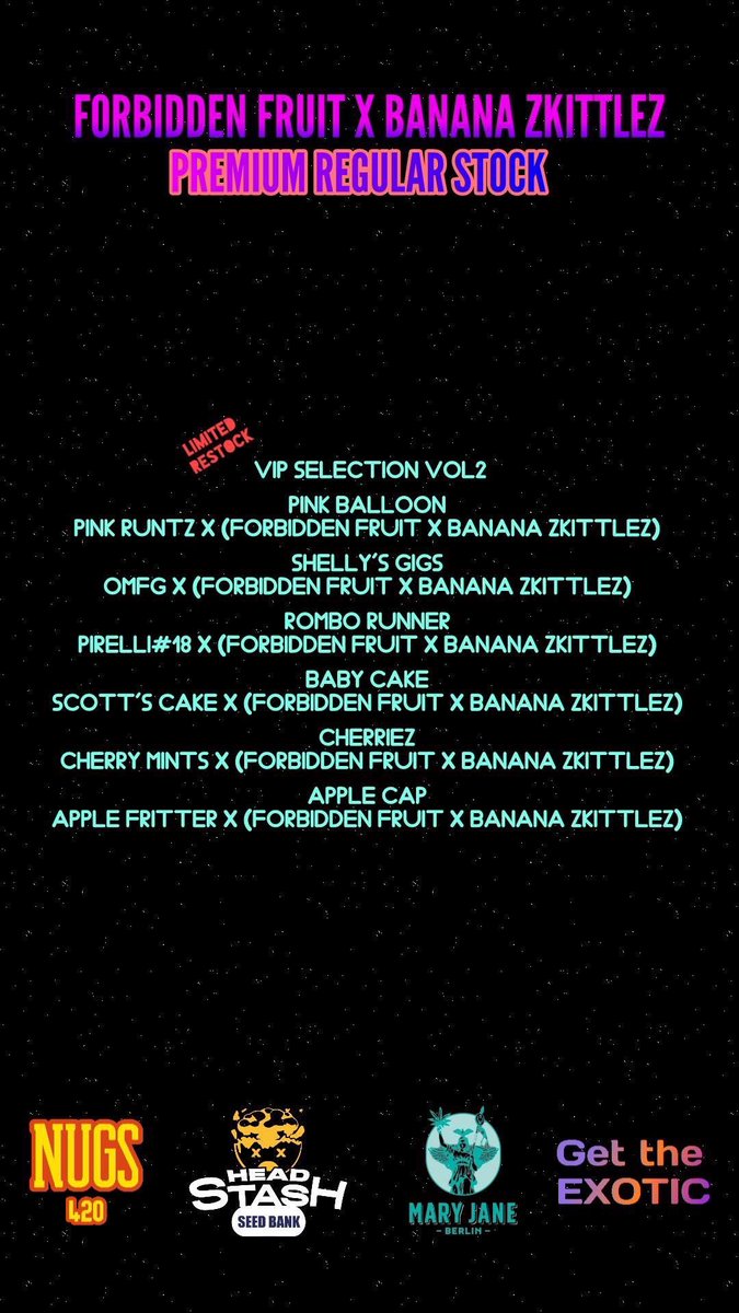 Late edition:
"<a href="/HeadstashBCN/">HeadstashBCN</a> at Booth Q5 outside with RipTips and GT Rolling Co"
seed drop of:
<a href="/bloomseedco/">Bloom Seed Company</a> 
Dochazed seeds
Real Deal Resin x Ahti Genetics
<a href="/CannabisSerge/">Serge_Cannabis</a> 
Nugs420
Merch by:
Trevy metal x Truly Red Panda
Action Matt Jackson and Tuff Tethers Moodmats