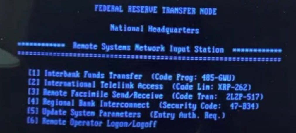 🚨 Wait… why does a Federal Reserve Transfer Node terminal screen from an old movie list this?

International Telelink Access (Code Lin: XRP-262)

XRP?
Federal Reserve?
International transfers?
This scene isn’t from 2025. It’s from the past.
But some of us know... the script was