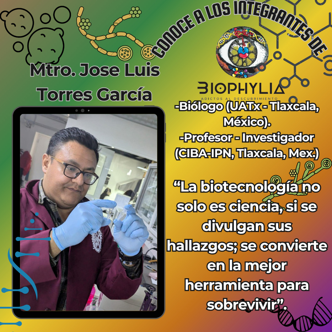 En celebración al día del biotecnólogo, Conoce a José Luis, uno de los Biotecnólogos de la comunidad de Biophylia .

Te presentamos un poco de su perfil, y las razones por las cuales. se apasionó por la #Biotecnología