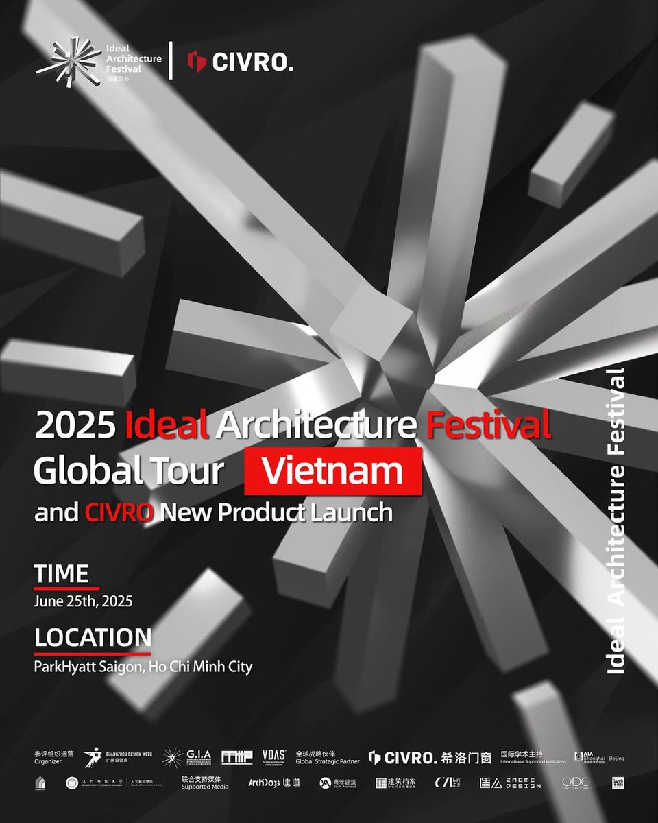 CIVROGroup's tweet image. CIVRO x VDAS x IAF Vietnam 🇻🇳
On 25 June, join us at Park Hyatt Saigon for a design forum like no other! Featuring VDAS President Mr. Ho Tan Duong and cutting-edge solutions in doors, windows &amp;amp; façades.
#CIVRO #IAF2025 #VDAS #VietnamDesign #BuiltOnTrust