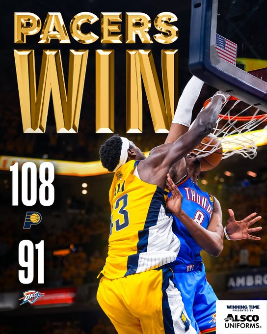 parkerandtheman's tweet photo. Headin BACK to Paycom Center #0KC for an #NBAFinals Game 7. #Pacers held service tonight in INDY because Haliburton played and had 14. Toppin 20 off the bench.  #Thunder SGA held to 21. So SUNDAY, ALL the MARBLES are at stake.  1st GM. 7 since... LeBron #Cavs beat GST 2016. https://t.co/Lj4laRHCjw