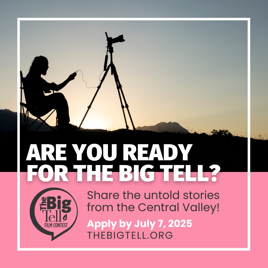 CMACTV's tweet image. Ready for The Big Tell? 🎬
Ten talented filmmakers will be selected to receive $5,000 to craft powerful documentaries that highlight the heart and soul of the Central Valley.
🌟 Apply now: TheBigTell.org
#ShareYourStories #DocumentaryFilmmaking #CommunityMedia