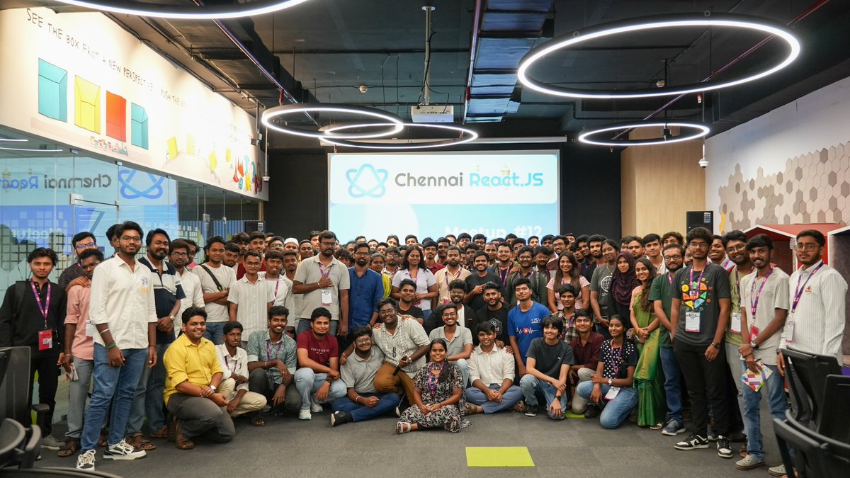 chennaireact's tweet image. 170+ devs, 3 stellar speakers, 1 epic evening! Chennai React #12 was all about learning, sharing & community.
It was a huge success thanks to our organisers, speakers, our sponsors and all the attendees
Call for speakers - tinyurl.com/chnreact
Letโs keep growing! ๐