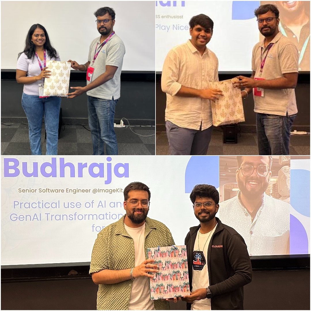 chennaireact's tweet image. 170+ devs, 3 stellar speakers, 1 epic evening! Chennai React #12 was all about learning, sharing & community.
It was a huge success thanks to our organisers, speakers, our sponsors and all the attendees
Call for speakers - tinyurl.com/chnreact
Letโs keep growing! ๐