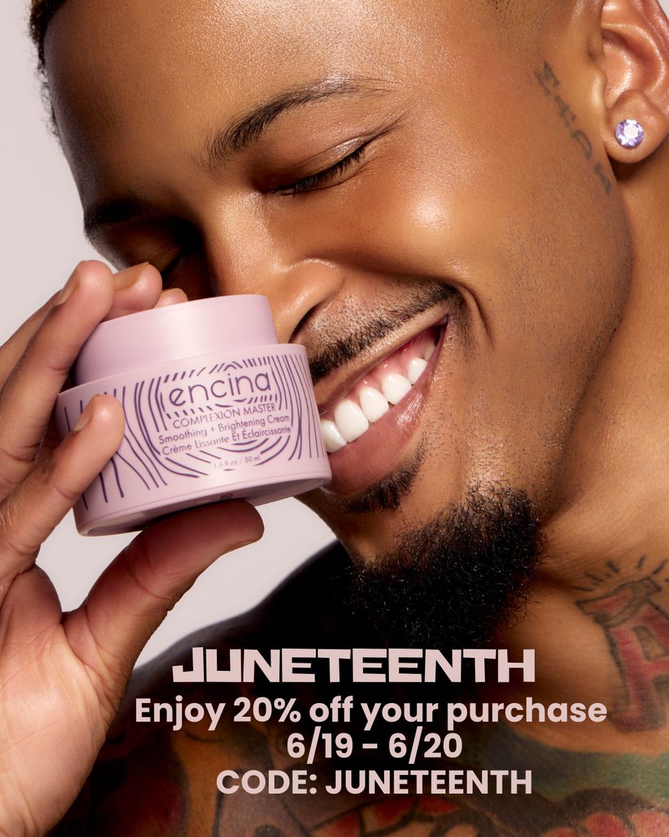 Happy Juneteenth yall! I LOVE being black! &amp; I loveeeee being a black owned business-man.
Thankyou for all the support you’ve shown. I’m excited to continue to grow with you. Our Juneteenth SALE is live on the site right now for you!  ( encinawellness.com )