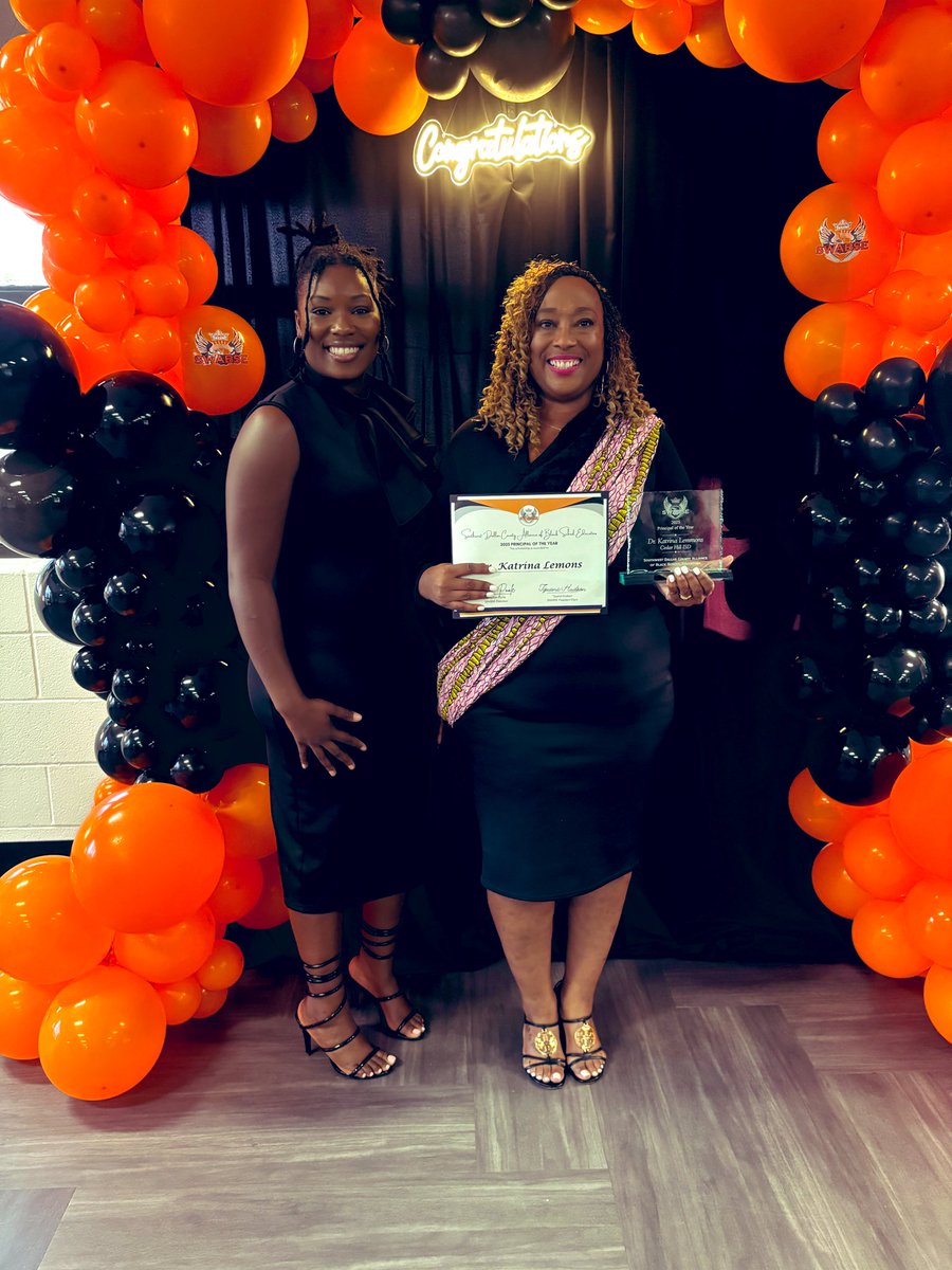 Thank you Southwest Dallas County Alliance of Black School Educators (SWABSE) for naming me Principal of the Year this evening. I am honored.

Happy to share this moment with my family and our campus TOY, also nominated for an award. An accolade for me, is a win for my campus!🙏🏾