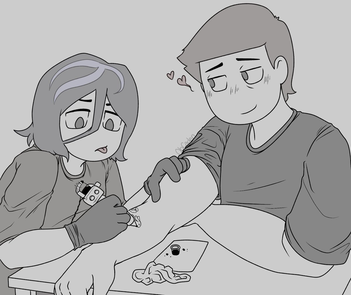 I feel like if Angel wanted to try tattooing Lee would just become the world's biggest doodle-bear.
#ClinicalTrialgame