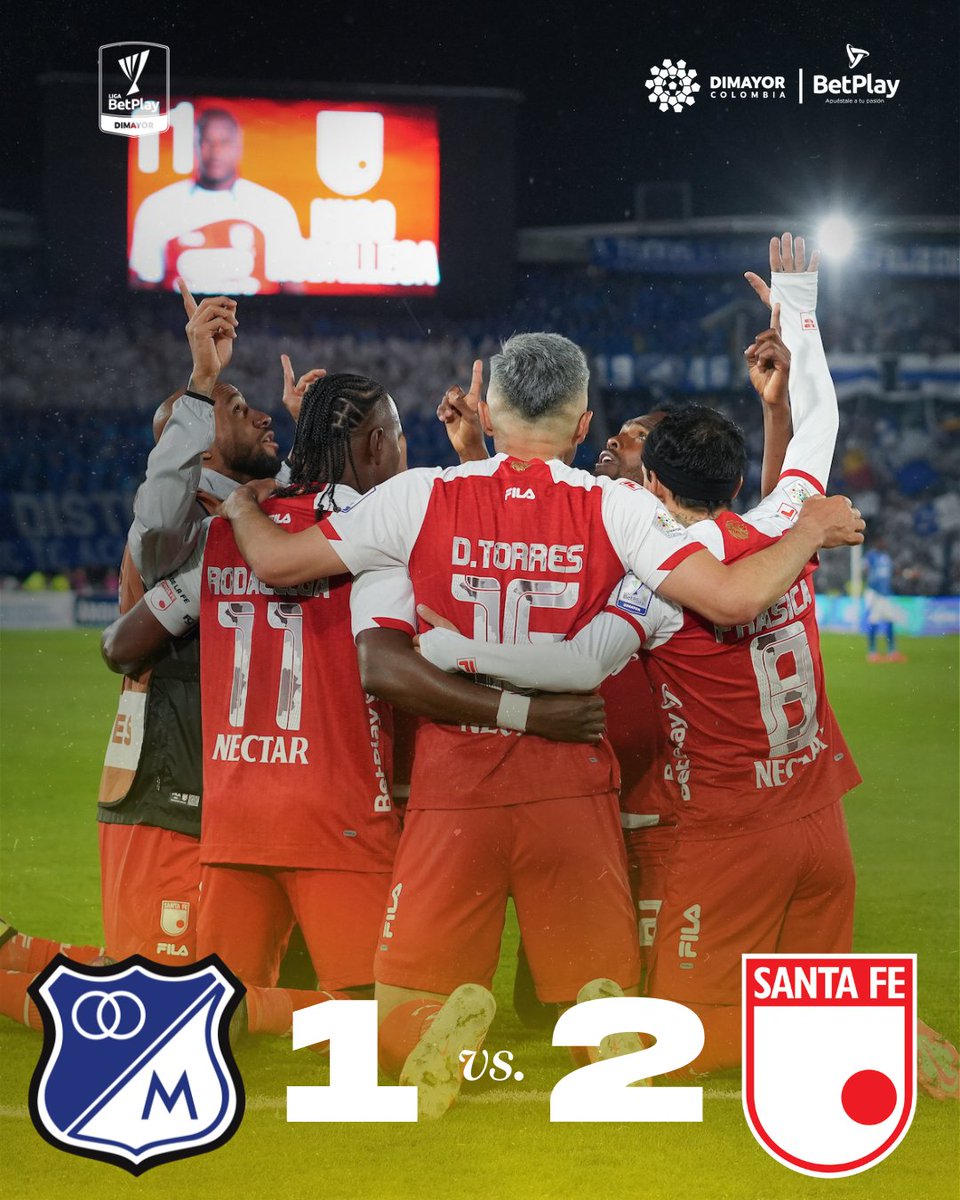 Dimayor's tweet image. 📸 ¡@SantaFe 𝗴𝗮𝗻𝗼́ 𝘆 𝗮𝘀𝗲𝗴𝘂𝗿𝗼́ 𝘀𝘂 𝗽𝗮𝘀𝗼 𝗮 𝗹𝗮 𝗳𝗶𝗻𝗮𝗹 𝗱𝗲 𝗹𝗮 #𝗟𝗶𝗴𝗮𝗕𝗲𝘁𝗣𝗹𝗮𝘆𝗗𝗜𝗠𝗔𝗬𝗢𝗥 𝗜-𝟮𝟬𝟮𝟱! 🦁

Marcador final: MIL 1 - 2 SFE

#LoDamosTodo