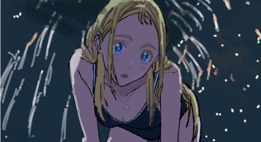 GARNET404s's tweet image. サマータイムレンダの模写　30分傑作@ieti115