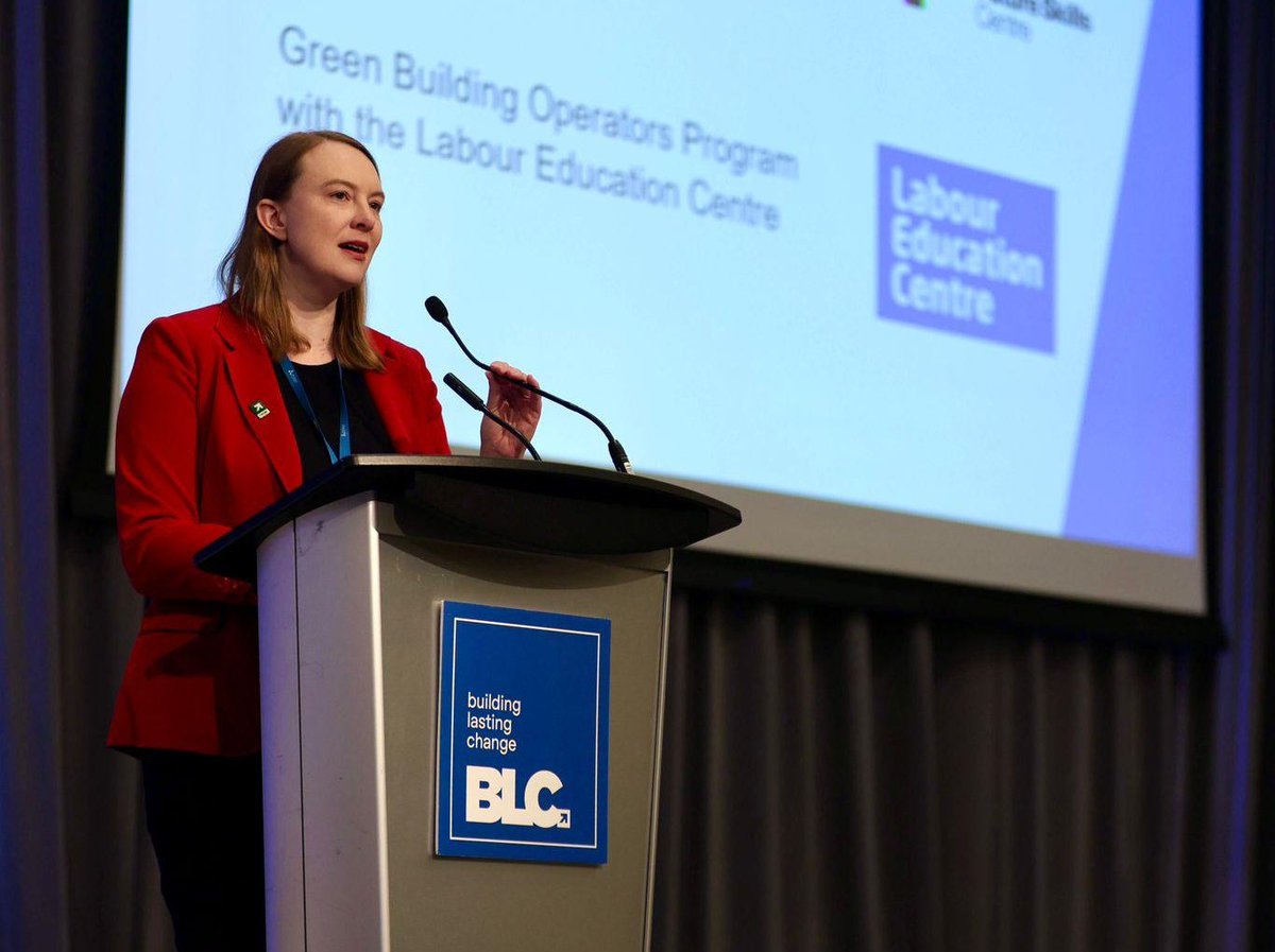 Big news at #BLC2025: CAGBC and <a href="/LabourEduCentre/">Labour Education Centre</a> announce the launch of their #GreenBuilding Operator Program—training newcomer &amp; refugee women in HVAC, energy systems &amp; #LowCarbon skills. Backed by Ontario’s #SkillsDevelopment Fund to grow Canada’s green #Workforce. 
#GreenJobs