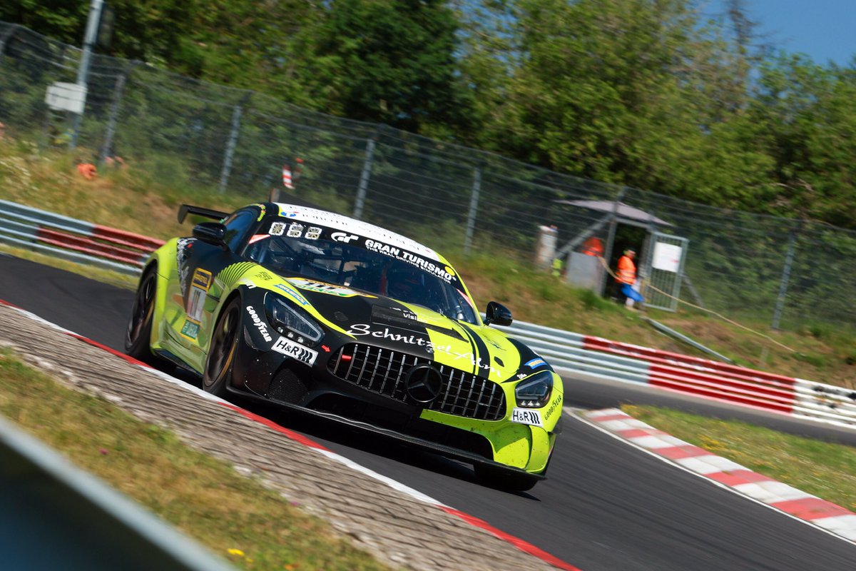 P1 for the SchnitzelAlm Racing <a href="/amgmotorsport/">Mercedes-AMG Motorsport</a> GT4 in the <a href="/24hNBR/">ADAC RAVENOL 24h Nürburgring</a>.  More qualifying tomorrow to set the grid.  #24hnbr