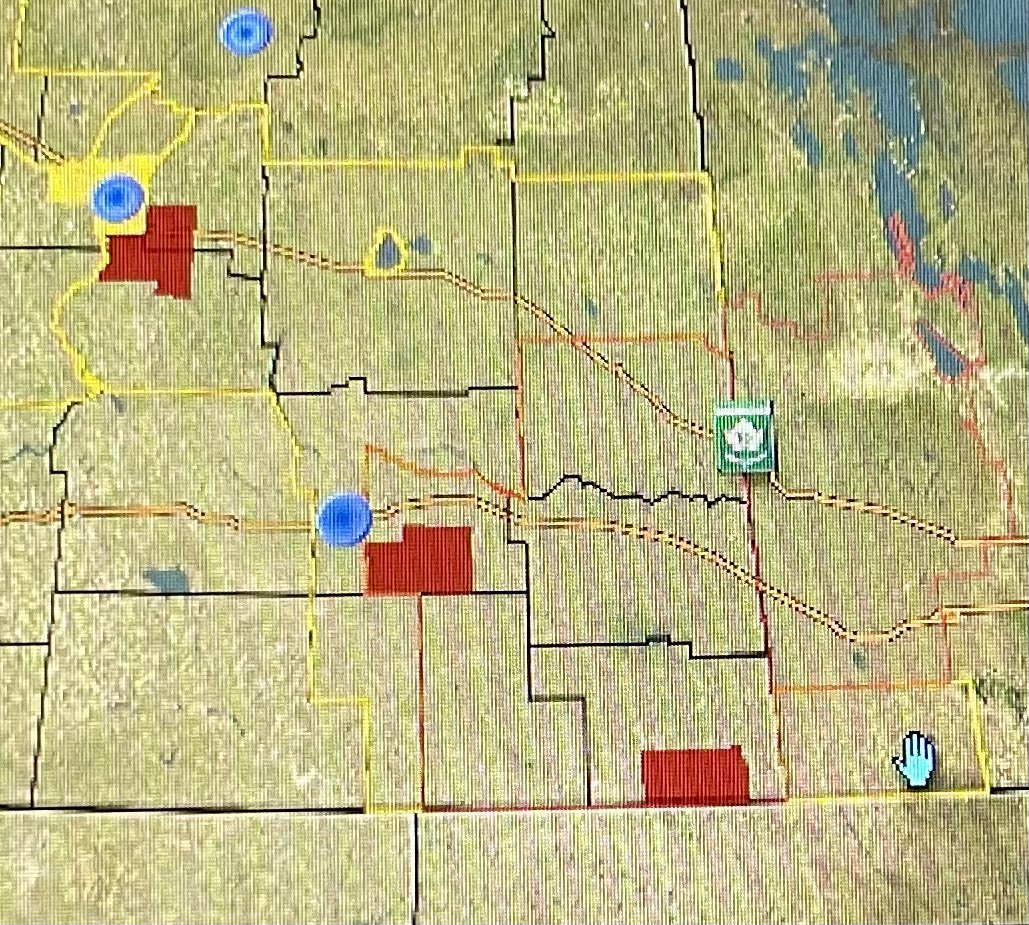 Tornado warnings SE of both Saskatoon and Regina. And in Carnduff area,. Saskatoon under a severe thunderstorm warning. #tornado #skstorm