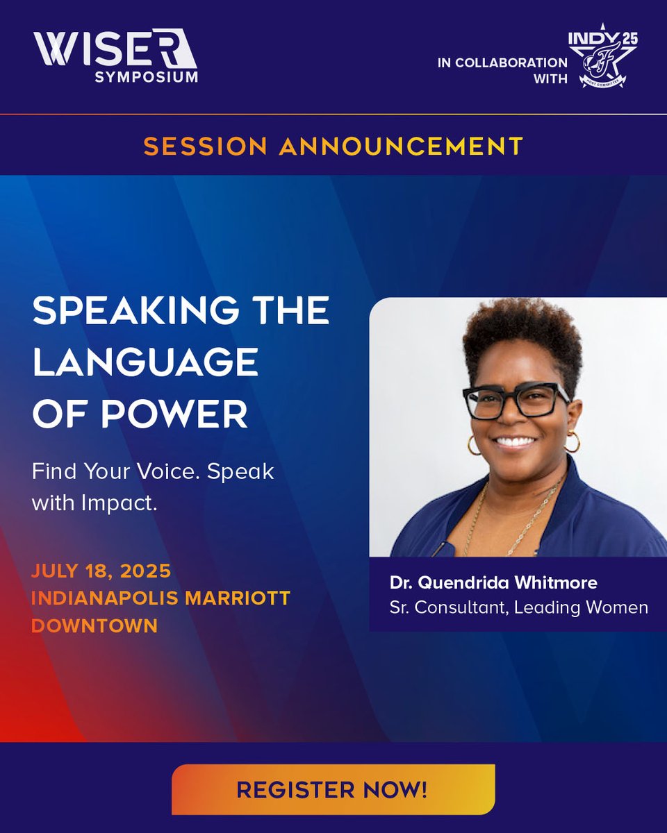 wiseworksIndy's tweet photo. 📣 Get a sneak peek at some of the incredible voices you’ll hear from at the WISE/R Symposium!
This can’t-miss event is the perfect way to kick off your #WNBAAllStar2025 weekend right here in Indianapolis. 

Register now: https://t.co/rgsUofT0Rk (or through the link in our bio) https://t.co/ZJWHRSgXez