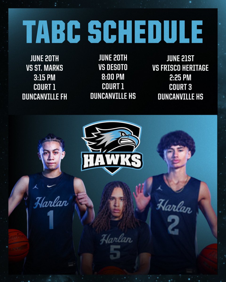 Harlan Hoops π (@harlanhoops) on Twitter photo Here is our schedule for <a href="/Tabchoops/">ππΌπ½πΎππ</a>!!!!!! Hope to see you there!!!!!! Letβs gooooo fellas!!!!! <a href="/NISDHarlan/">Harlan High School</a> <a href="/GASOTim/">Tim Littlefield</a> <a href="/CoachJHall1/">Coach Jarvin Hall</a> <a href="/ballcoach_T/">Keith Taylor</a> Here is our schedule for <a href="/Tabchoops/">ππΌπ½πΎππ</a>!!!!!! Hope to see you there!!!!!! Letβs gooooo fellas!!!!! <a href="/NISDHarlan/">Harlan High School</a> <a href="/GASOTim/">Tim Littlefield</a> <a href="/CoachJHall1/">Coach Jarvin Hall</a> <a href="/ballcoach_T/">Keith Taylor</a>