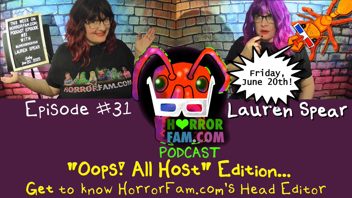 I'm the "guest" on June 20th's episode of the HorrorFam.com Podcast! I didn't think June's ep would be possible so I scheduled all the real guests for July onward...😅 So, <a href="/FrankenSpear/">Frank Spear</a> suggested it might be time (after 6 years!) for folks to get to know the Host 😁