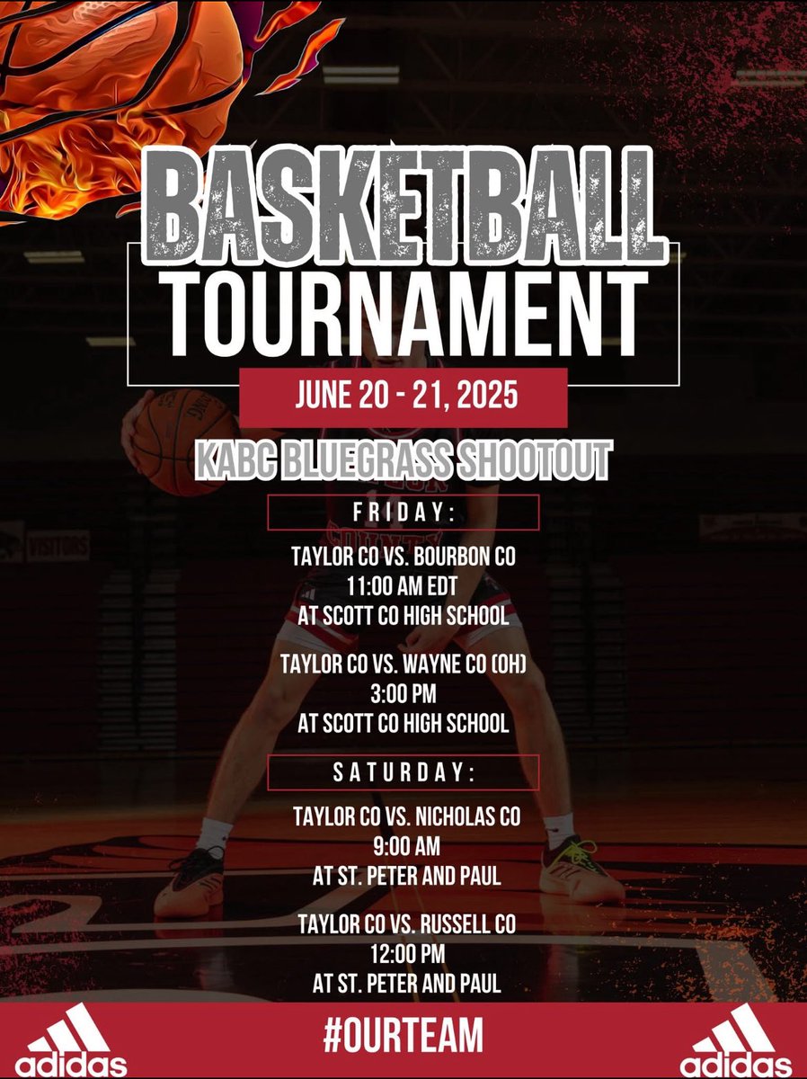 Schedule for the KABC shootout:

Games on Saturday are now at woodford co middle school!
