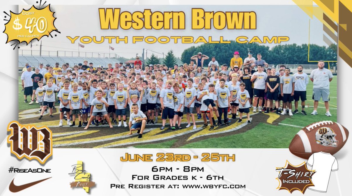 CoachNOsborne's tweet image. Pre-Registration closes Friday at midnight!! Youth Camp starts June 23rd-25th!! Get signed up and enjoy one of the best camps around!! wbyfc.com/registration #RiseAsOne #ALLIN