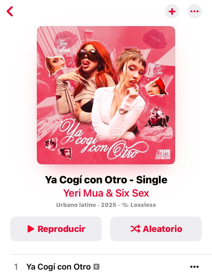 YeriMuaCharts's tweet photo. “Ya Cogí con Otro” de @YeriMua y @SixSexbb ya esta disponible en Apple Music y iTunes. 

🔗: https://t.co/ujJ8XRdiY5 https://t.co/cmRi2vFRUC