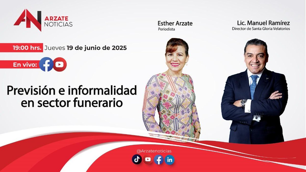 Hay más #informalidad en el sector de las #funerarias  de lo que pensamos. De eso y otros temas importantes hablaremos a las 7PM en charlando con <a href="/ArzateNoticias/">Arzate Noticias</a> en YouTube y FB.