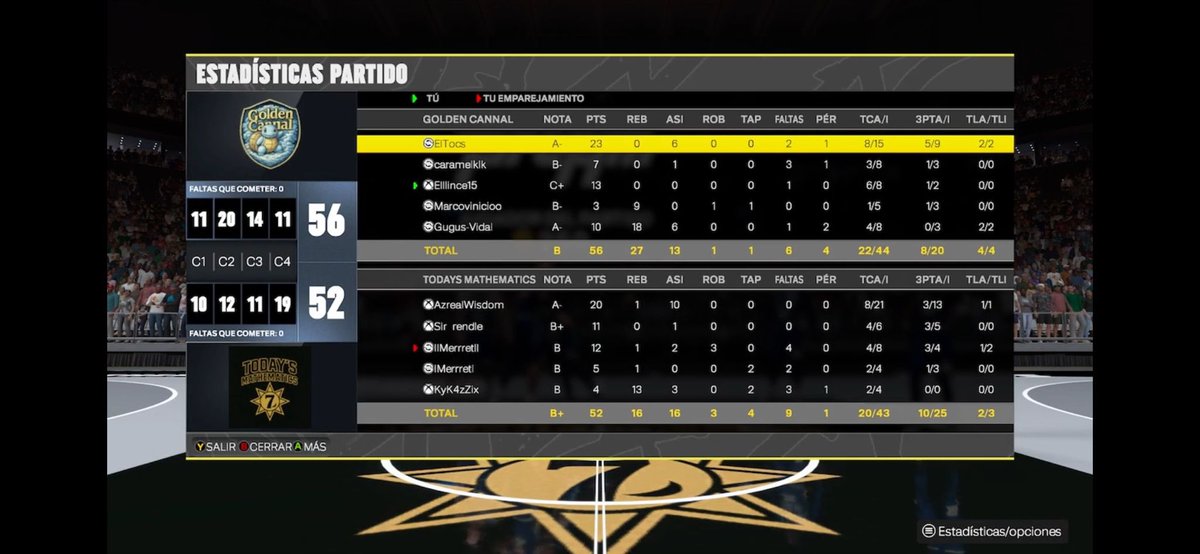 Next Round🩵💛 <a href="/EuroHoops2K/">𝗘𝘂𝗿𝗼 𝗛𝗼𝗼𝗽𝘀 𝟮𝗞</a> 
Div-3
Gran partido de nuestros chicos.